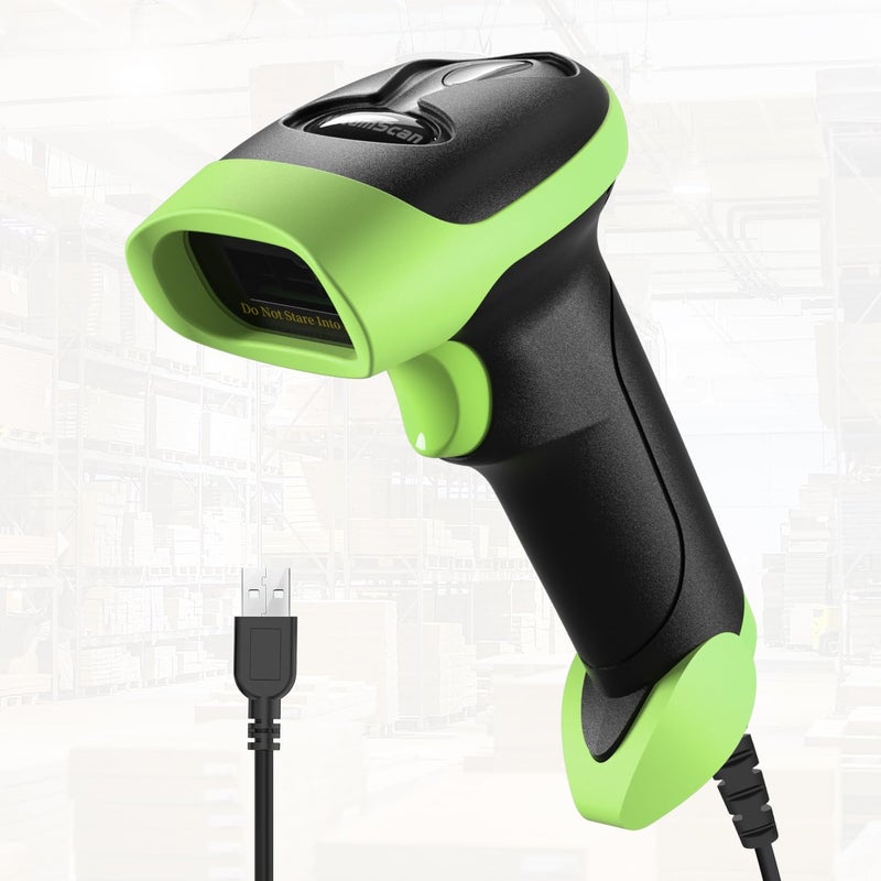 NetumScan Handheld USB 2D Barcode Scanner Reader for Computers, Handheld Wired Automatic QR Bar Code Scanners for Mobile Payment, Store, Supermarket, Warehouse - Image 1